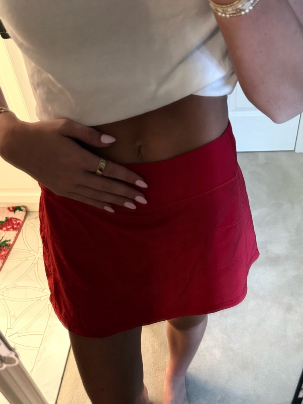 lululemon athletica Red Athletic Mini Skirt